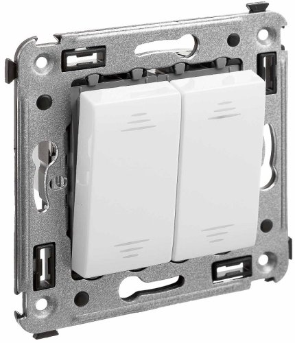 Переключатель без рамки DKC Avanti 2-кл. перекрестный белое облако картинка